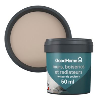 Testeur peinture résistante murs, boiseries et métal GoodHome beige Santo Domingo mat 50ml