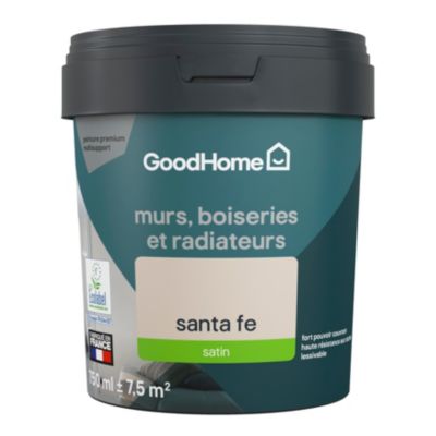 Peinture résistante murs, boiseries et métal GoodHome beige Santa Fe satin 0,75L