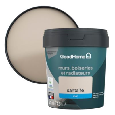 Peinture résistante murs, boiseries et métal GoodHome beige Santa Fe mat 0,75L