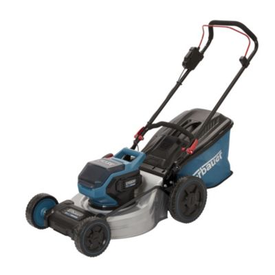 Tondeuse sans fil avec batterie 18 V - largeur de coupe 46 cm - hauteur de coupe 25 à 75 mm - bac 50 L - Erbauer ELM18-Li