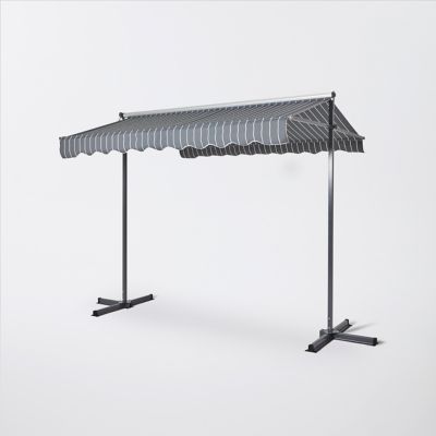 Store Banne Manuel Autoportant Gris Anthracite Et Blanc 4 X 3 M Castorama