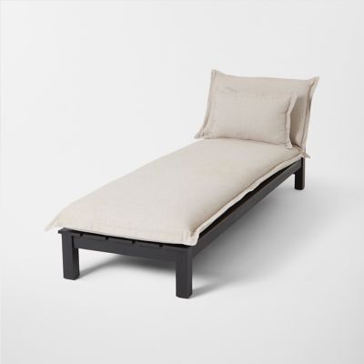 Méridienne de jardin en bois Blooma Pontine noir