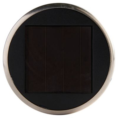 Balise LED intégrée solaire à piquer argent H.39 cm IP44