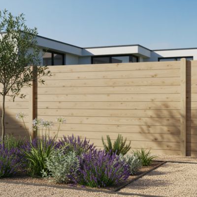 Lame de clôture bois Blooma Lemhi 240 x 15 cm