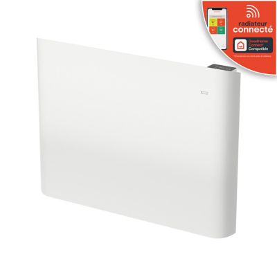Radiateur connecté électrique à  inertie sèche GoodHome Florya blanc 1500W vertical