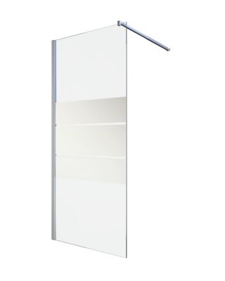 Paroi de douche à l'italienne GoodHome Beloya miroir 100 cm + barre de fixation
