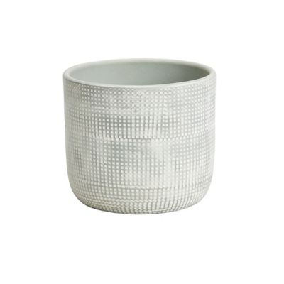GoodHome - Pot rond motif à pois vert d’eau ø10,5 cm