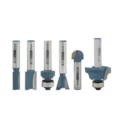 Fraise de défonceuse Erbauer 6 mm  en coffret de 6 pièces