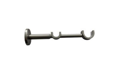 GoodHome - Support universel long pour barre à rideau double GoodHome Athens gris