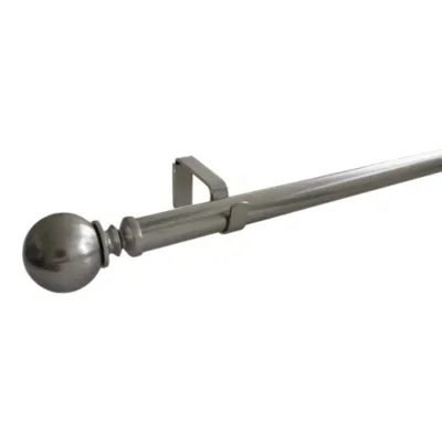 Kit de tringle à rideau extensible embout boule Athens GoodHome 200/330 cm, Ø25/28 mm gris