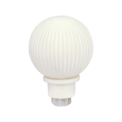 Embout boule pour barre à rideau GoodHome striée 19 mm Anafi blanc