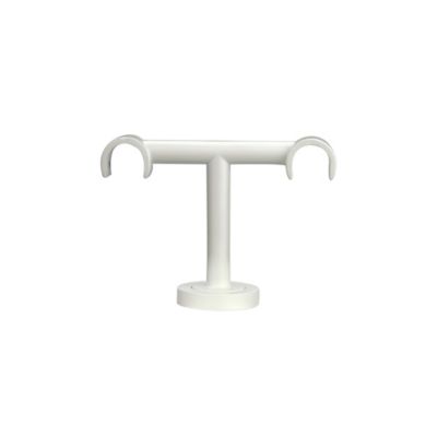 GoodHome - Support double plafond pour barre à rideau GoodHome 19 mm Anafi blanc