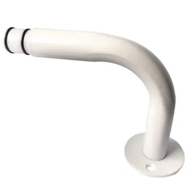 GoodHome - Équerre de fixation arrondie pour barre à rideau GoodHome 19 mm Anafi blanc