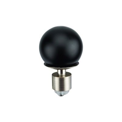 GoodHome - Embout boule pour barre à rideau GoodHome 19 mm Araxos noir