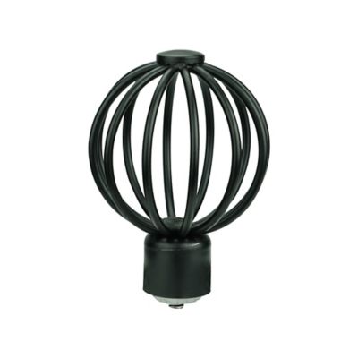 Embout boule pour barre à rideau en fil de fer de 19 mm Araxos GoodHome noir