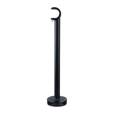 GoodHome - Support long pour barre à rideau GoodHome 19 mm Araxos noir