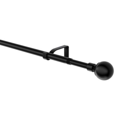 Kit de tringle à rideau extensible embout boule Araxos GoodHome 200/330 cm, Ø16/19 mm noir