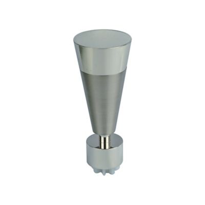 GoodHome - Embout cône pour barre à rideau GoodHome 28 mm Olympe gris