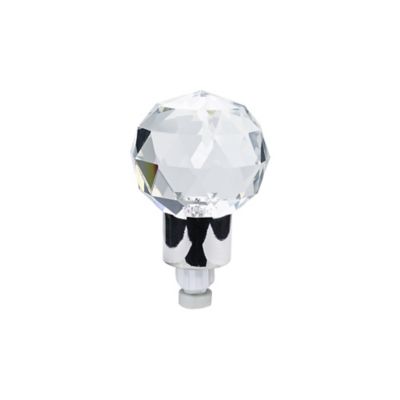 GoodHome - Embout boule pour barre à rideau en verre multi-facettes 28 mm Olympe GoodHome gris