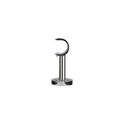 GoodHome - Support court pour barre à rideau GoodHome 28 mm Olympe gris