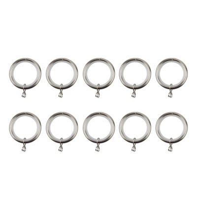 10 anneaux pour barre à rideau Olympe GoodHome ?28 mm gris