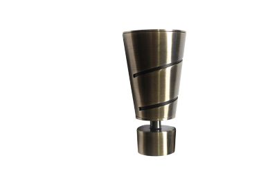 GoodHome - Embout cône pour barre à rideau GoodHome 28 mm Antiki or