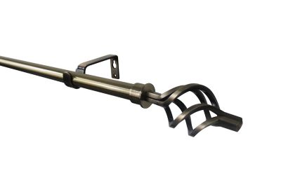 Kit de tringle à rideau extensible embout spirale Antiki GoodHome 120/210 cm, ?16/19mm doré