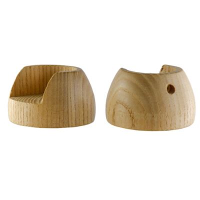 GoodHome - Support encastré pour barre à rideau GoodHome 28 mm Symi naturel