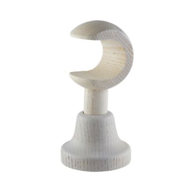 GoodHome - Support court pour barre à rideau GoodHome 28 mm Chalki blanc