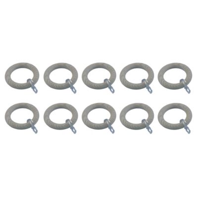 10 anneaux pour barre à rideau Chalki GoodHome ?28 mm blanc