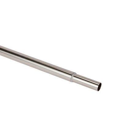 Tringle à rideau GoodHome extensible Ikaria, nickel brossé, 100/150 cm