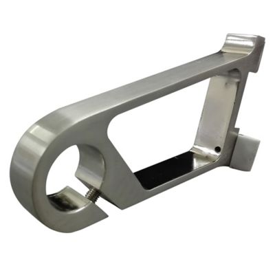 Support pour barre à rideau pour fenêtre GoodHome coulissante en nickel brossé Ikaria