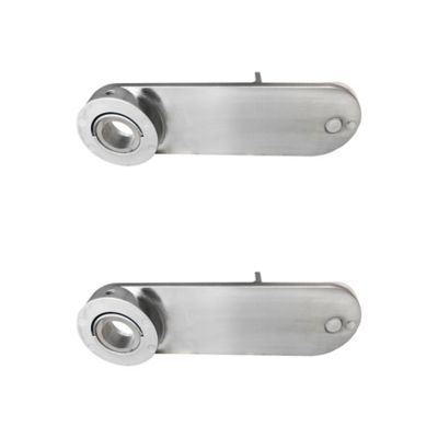 Support pour barre à rideau pour caisson GoodHome volet 1 en nickel brossé Ikaria