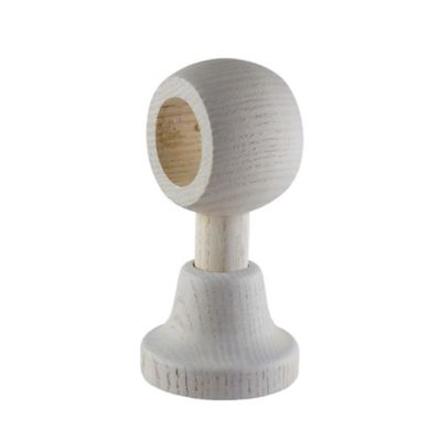 GoodHome - Support plafond simple pour barre à rideau GoodHome 28 mm Chalki blanc