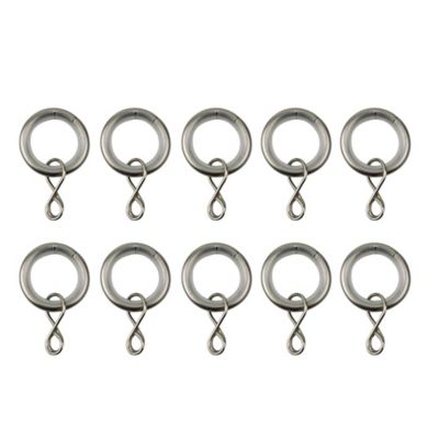 Ensemble d'anneaux GoodHome 10 mm en nickel brossé Nisis