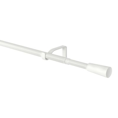 Kit de tringle à rideau extensible embout cône Anafi GoodHome 120/210 cm Ø19mm blanc