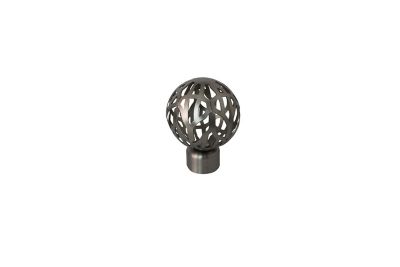 GoodHome - Embout boule pour barre à rideau GoodHome nid en fil fer 28 mm Athens gris