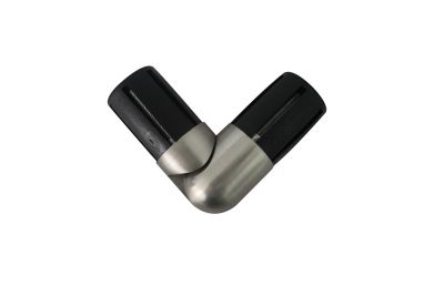 GoodHome - Raccord coudé pour barre à rideau Athens GoodHome ⌀28 mm gris