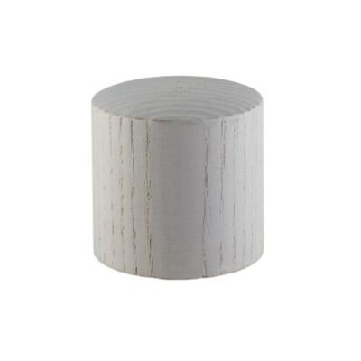 GoodHome - Embout bouchon pour barre à rideau GoodHome 28 mm Chalki blanc