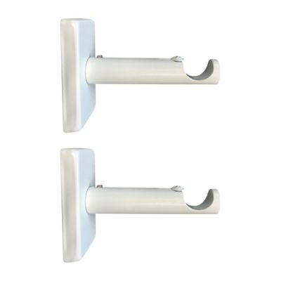 Support pour barre à rideau universel GoodHome pour trous existants blanc Ikaria