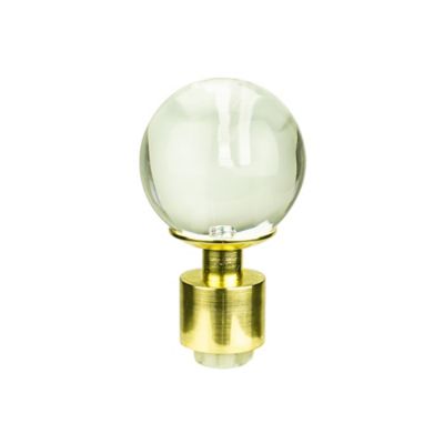 Embout boule pour barre à rideau GoodHome en verre 19 mm Elasa or