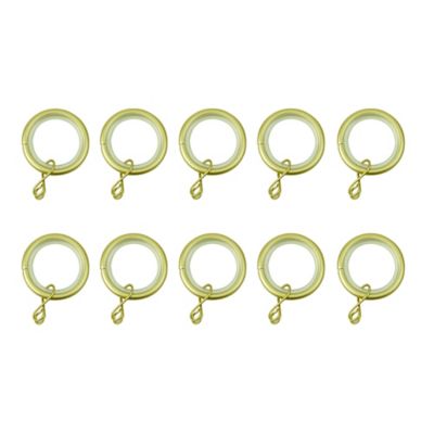 10 anneaux pour barre à rideau Elasa GoodHome Ø16/19 mm doré