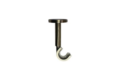 GoodHome - Support universel pour barre à rideau extensible plafond GoodHome Antiki doré