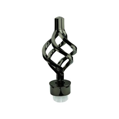 Embout sauge pour barre à rideau GoodHome 28 mm Kimlos noir