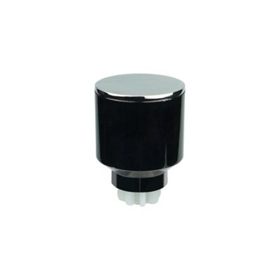 Embout forme carrée pour barre à rideau GoodHome 28 mm Kimlos noir