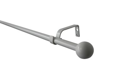 Kit de tringle à rideau GoodHome embout boule 160 cm, Ø16mm blanc