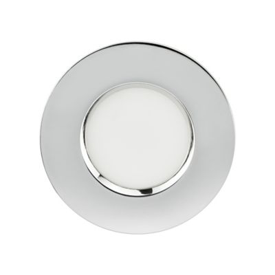 3 Spots à encastrer LED intégrée Colours Etana IP65 métal chromé mat Ø8,5 cm
