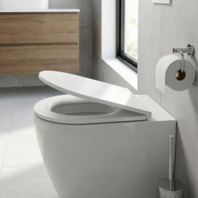 Abattant WC GoodHome Cavally en duraplast coloris avec frein de chute - vue 2