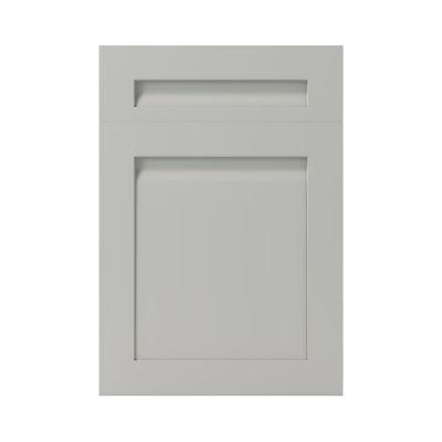 Façade de cuisine 1 porte et 1 tiroir Garcinia gris ciment mat l. 50 cm x H. 72 cm GoodHome - Goodhome