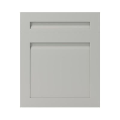 Façade de cuisine 1 porte et 1 tiroir Garcinia gris ciment mat l. 60 cm x H. 72 cm GoodHome - Goodhome